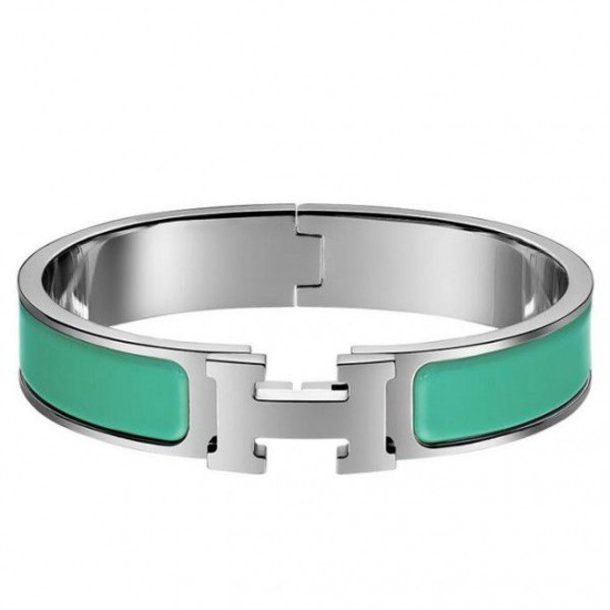 Bracciale Hermes Clic H PM verde smalto Bracciale Hermes Clic H PM verde smalto