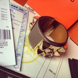 Bracciale Hermes Etoupe Epsom Collier de Chien Misura S