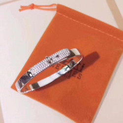 Bracciale Hermes Kelly Piccolo in argento con diamanti