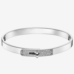Bracciale Hermes Kelly Piccolo in argento con diamanti