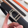 Cintura con fibbia Hermes Etrier Cinturino Clemence nero 32 mm
