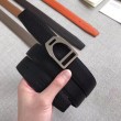 Cintura con fibbia Hermes Etrier Cinturino Clemence nero 32 mm