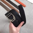 Cintura con fibbia Hermes Etrier Cinturino Clemence nero 32 mm
