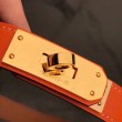 Qualità superiore replica Cintura Hermes Kelly Arancione Epsom Donna