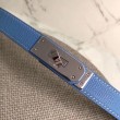 Cintura Hermes Kelly Blu Epsom Donna