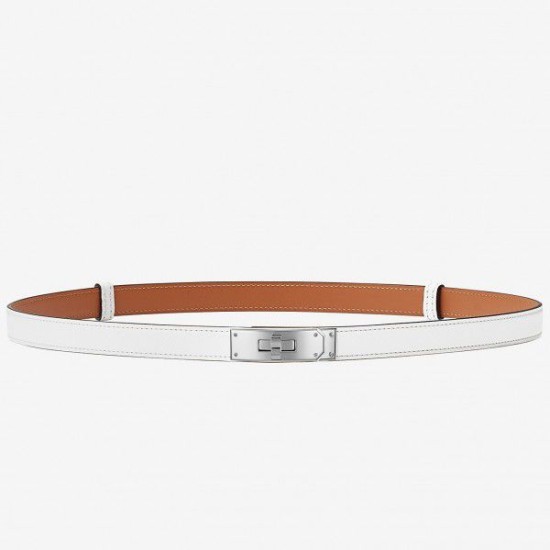 Cintura Hermes Kelly Epsom bianca