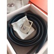Qualità superiore replica Cintura Hermes Officier Reversibile 38mm Blu Clemence
