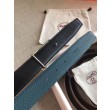Qualità superiore replica Cintura Hermes Officier Reversibile 38mm Blu Clemence