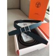 Qualità superiore replica Cintura Hermes Officier Reversibile 38mm Blu Clemence