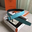 Qualità superiore replica Cintura reversibile Hermes Bleu Obscur da 38 mm