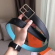 Qualità superiore replica Cintura reversibile Hermes Bleu Obscur da 38 mm