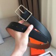 Alta gamma replica Cintura reversibile Hermes Brown Saddle 38MM