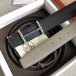 Pari all'originale replica Cintura reversibile Hermes H d'Ancre Grigio / Noir