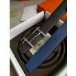 Alta gamma replica Cintura reversibile Hermes H d'Ancre Indaco / Nero Epsom