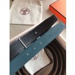 Qualità superiore replica Cintura reversibile Hermes Quizz 32mm Clemence blu