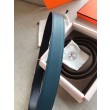 Qualità superiore replica Cintura reversibile Hermes Quizz 32mm Clemence blu