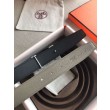 Cintura reversibile Hermes Quizz 32mm Clemence grigia