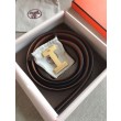 Qualità superiore replica Cintura reversibile Hermes Quizz 32mm marrone Clemence