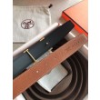 Qualità superiore replica Cintura reversibile Hermes Quizz 32mm marrone Clemence