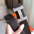Pari all'originale replica Cinturino Hermes Constance 2 Fibbia cintura nera Epsom 42MM
