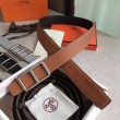 Alta gamma replica Cinturino Hermes Officier fibbia della cintura marrone 38MM