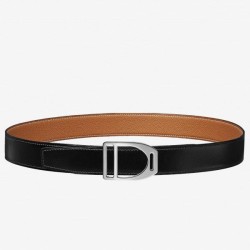 Cloni Firmate Cintura con fibbia Hermes Etrier Cinturino marrone Clemence 32 MM imitazioni