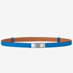 Cloni Firmate Cintura Hermes Kelly Blu Epsom Donna imitazioni