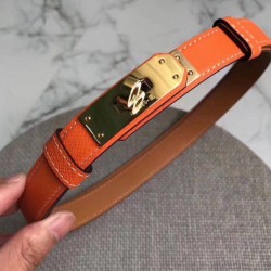 Qualità superiore replica Cintura Hermes Kelly Arancione Epsom Donna Dupe Perfetta Cloni Firmate Qualità superiore replica Cintura Hermes Kelly Arancione Epsom Donna imitazioni