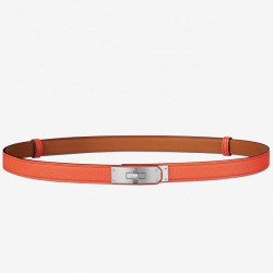 Cloni Firmate Qualità superiore replica Cintura Hermes Kelly Arancione Epsom Donna imitazioni