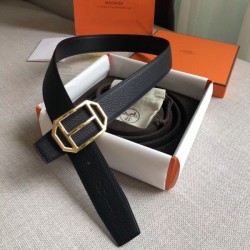 Cloni Firmate Alta gamma replica Hermes Pad Cintura reversibile Clemence nera imitazioni