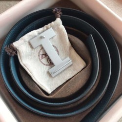 Qualità superiore replica Cintura reversibile Hermes Quizz 32mm Clemence blu Dupe Perfetta Cloni Firmate Qualità superiore replica Cintura reversibile Hermes Quizz 32mm Clemence blu imitazioni