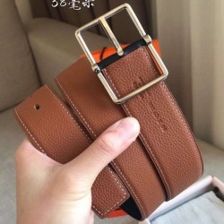 Cloni Firmate Alta gamma replica Cintura reversibile Hermes Brown Saddle 38MM imitazioni