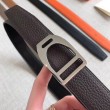 Hermes Etrier Cintura con fibbia Cinturino Clemence 32 mm cioccolato