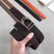 Hermes Etrier Cintura con fibbia Cinturino Clemence 32 mm cioccolato