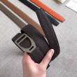 Hermes Etrier Cintura con fibbia Cinturino Clemence 32 mm cioccolato