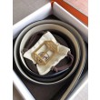 Hermes Pad Cintura reversibile Blu / Bianco Epsom