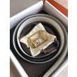 Hermes Pad Cintura reversibile Nera / Bianca Epsom