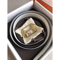Hermes Pad Cintura reversibile Nera / Bianca Epsom