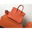 Borse Birkin Hermes Clemence Arancio 25cm Borse Birkin Hermes Clemence Arancio 25cm
