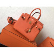 Borse Birkin Hermes Clemence Arancio 25cm Borse Birkin Hermes Clemence Arancio 25cm