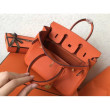 Borse Birkin Hermes Clemence Arancio 25cm Borse Birkin Hermes Clemence Arancio 25cm