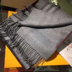 Qualità superiore replica Sciarpa Burberry Classic double face in cashmere 30 x 168 grigio imitazioni perfette
