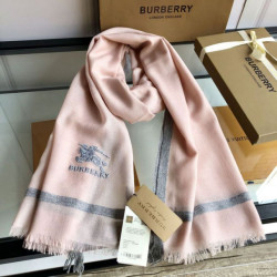 Qualità superiore replica Burberry Cashmere tinta unita Schawl sottile 80 x 200 rosa