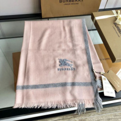 Qualità superiore replica Burberry Cashmere tinta unita Schawl sottile 80 x 200 rosa