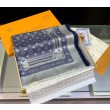 Dettagli perfetti Scialle Monogram Studdy Denim 140 M73698