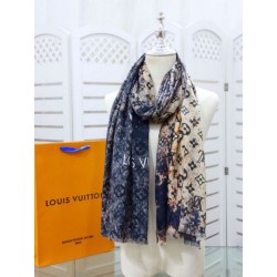 Dettagli perfetti Sciarpa Giant Pop Monogram Cashmere Blu