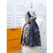 Dettagli perfetti Sciarpa Giant Pop Monogram Cashmere Blu