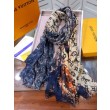 Dettagli perfetti Sciarpa Giant Pop Monogram Cashmere Blu
