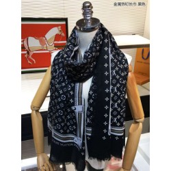 falso Scialle Monogram Studdy Denim Nero
