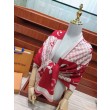in cashmere di seta check Schawl rosso
